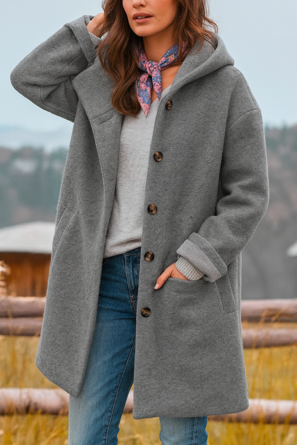 Amelie- Stilvolle lange Winterjacke