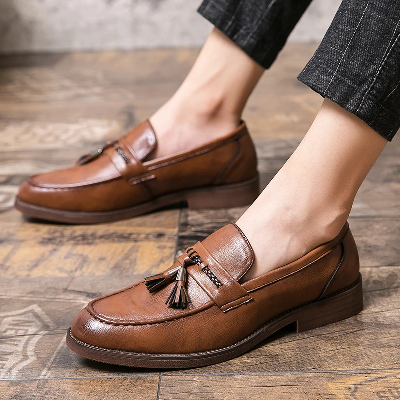 Leather Tassel Loafers