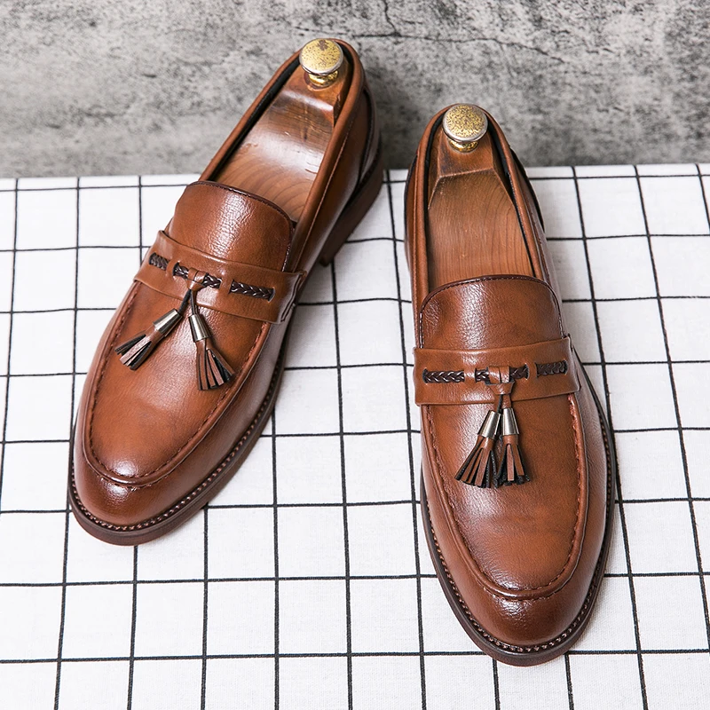 Leather Tassel Loafers