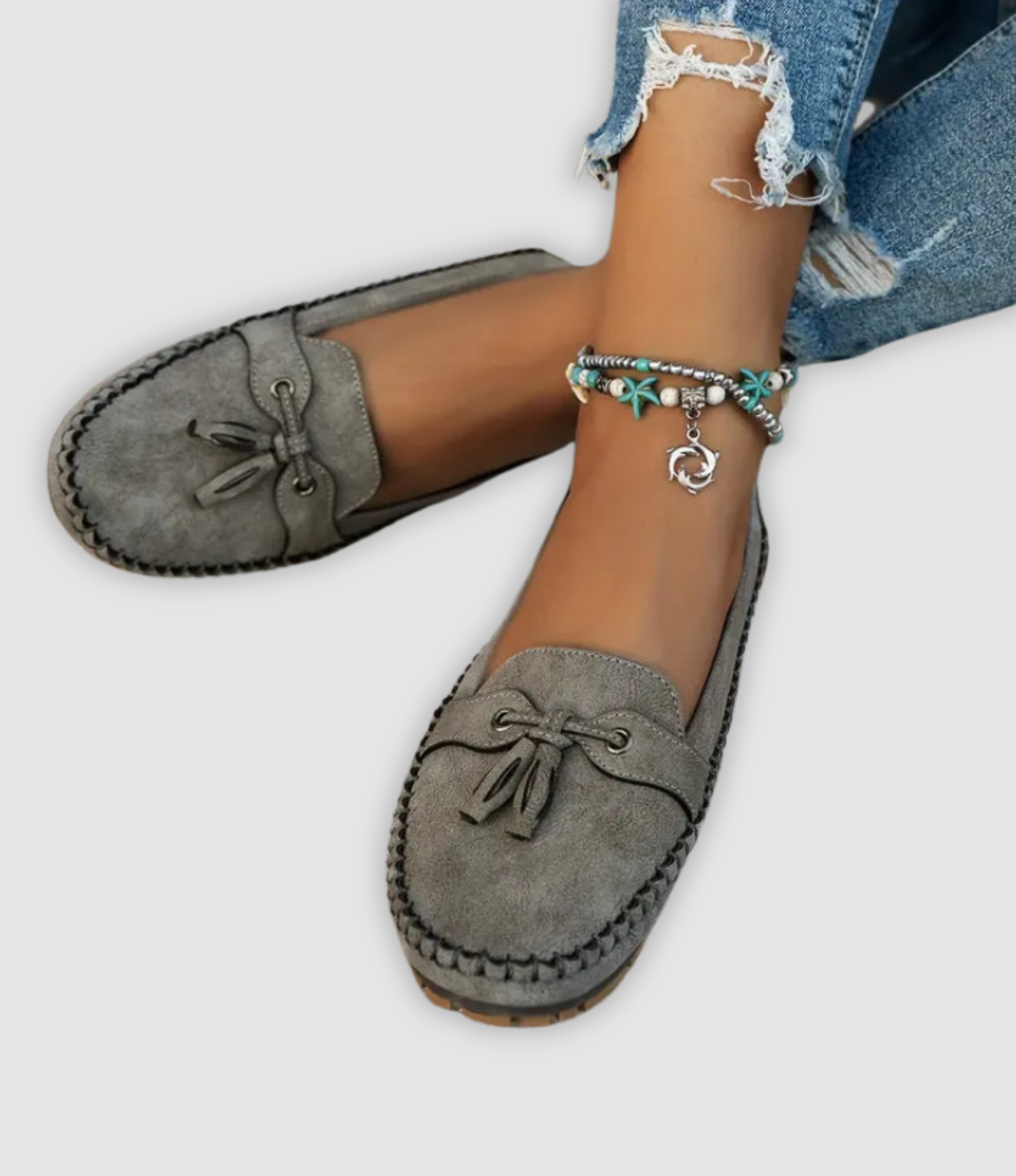 Angel - Klassische Wildleder Loafer Mit Quastendetail