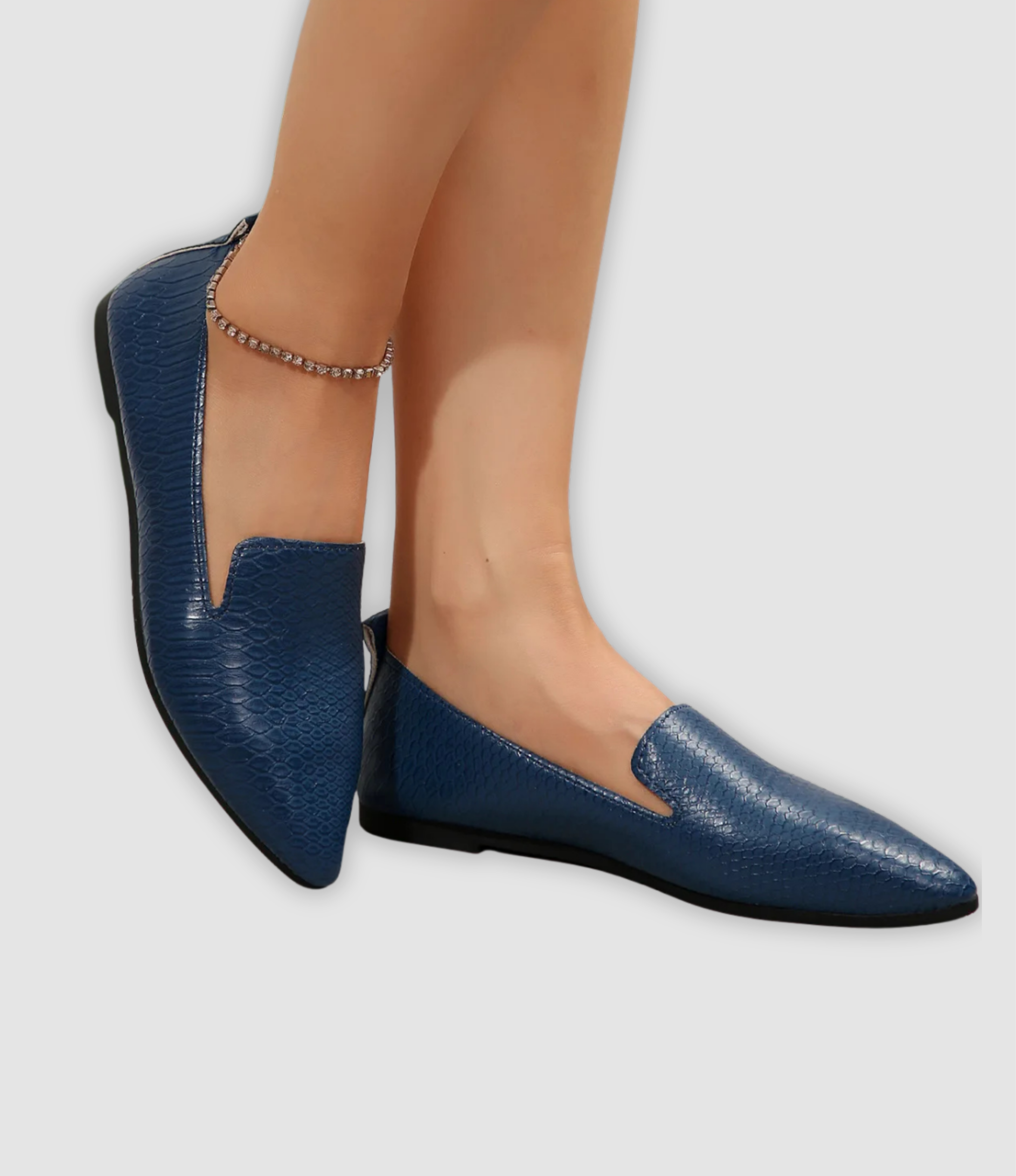 Rowan - Vintage Leder-Loafers mit spitzer Zehenpartie