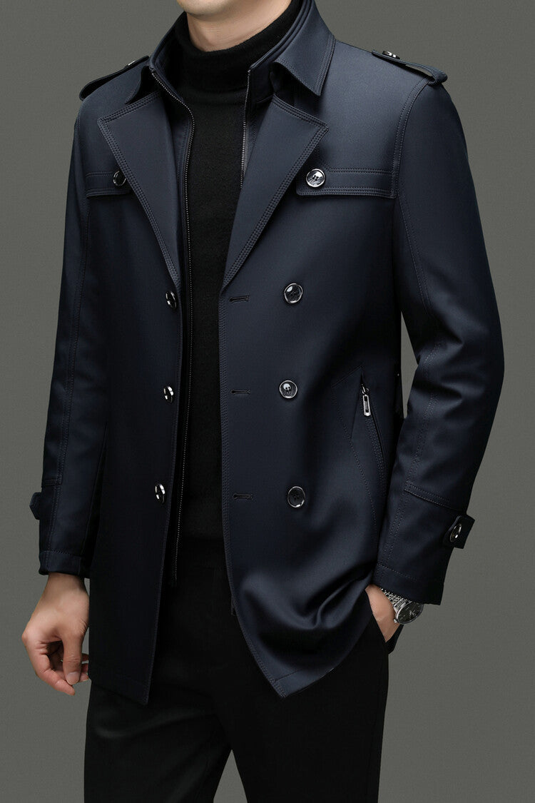 Rupert | Midlanger Herren-Trenchcoat mit Abnehmbarer Fütterung