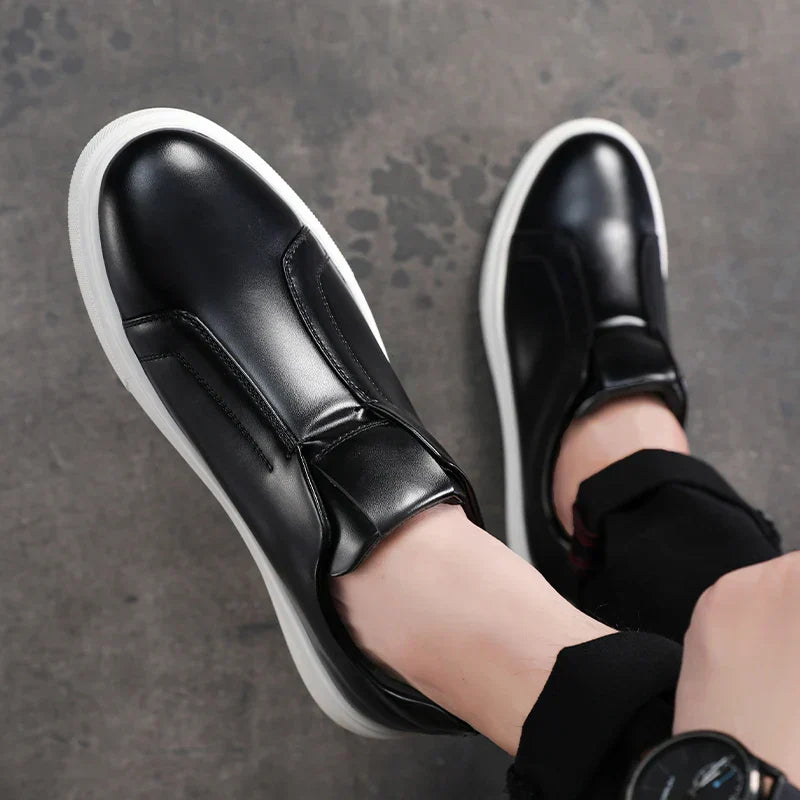 Casual Leather Slip-On Shoes
