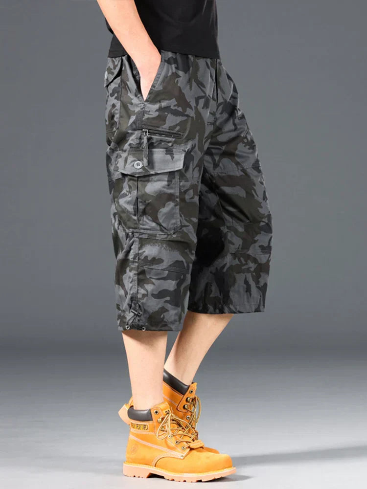 Christian – Lange Baumwoll-Cargo-Shorts