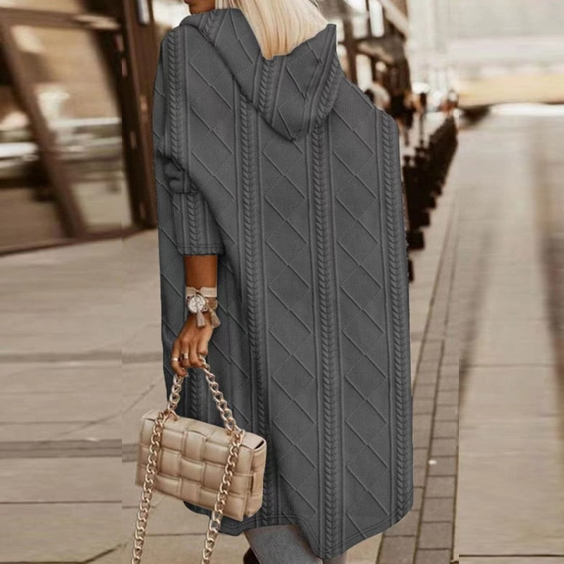 Clara – Strickjacke Damen Lang, Weicher Komfort