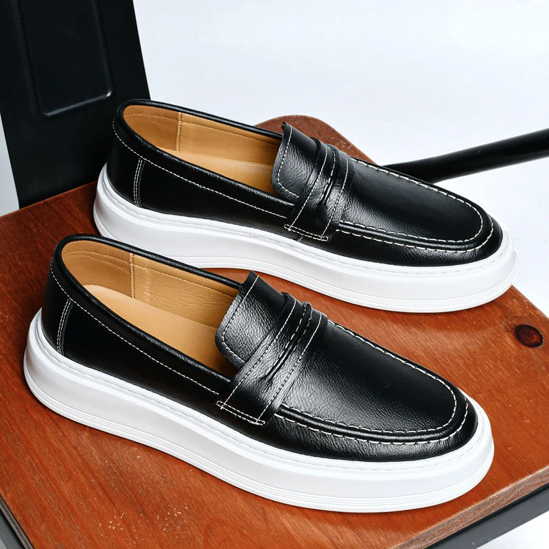 Slip-On Leather Boat Shoes