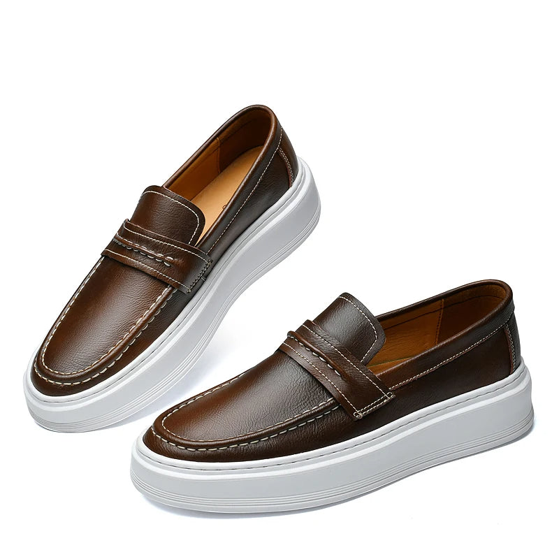 Slip-On Leather Boat Shoes