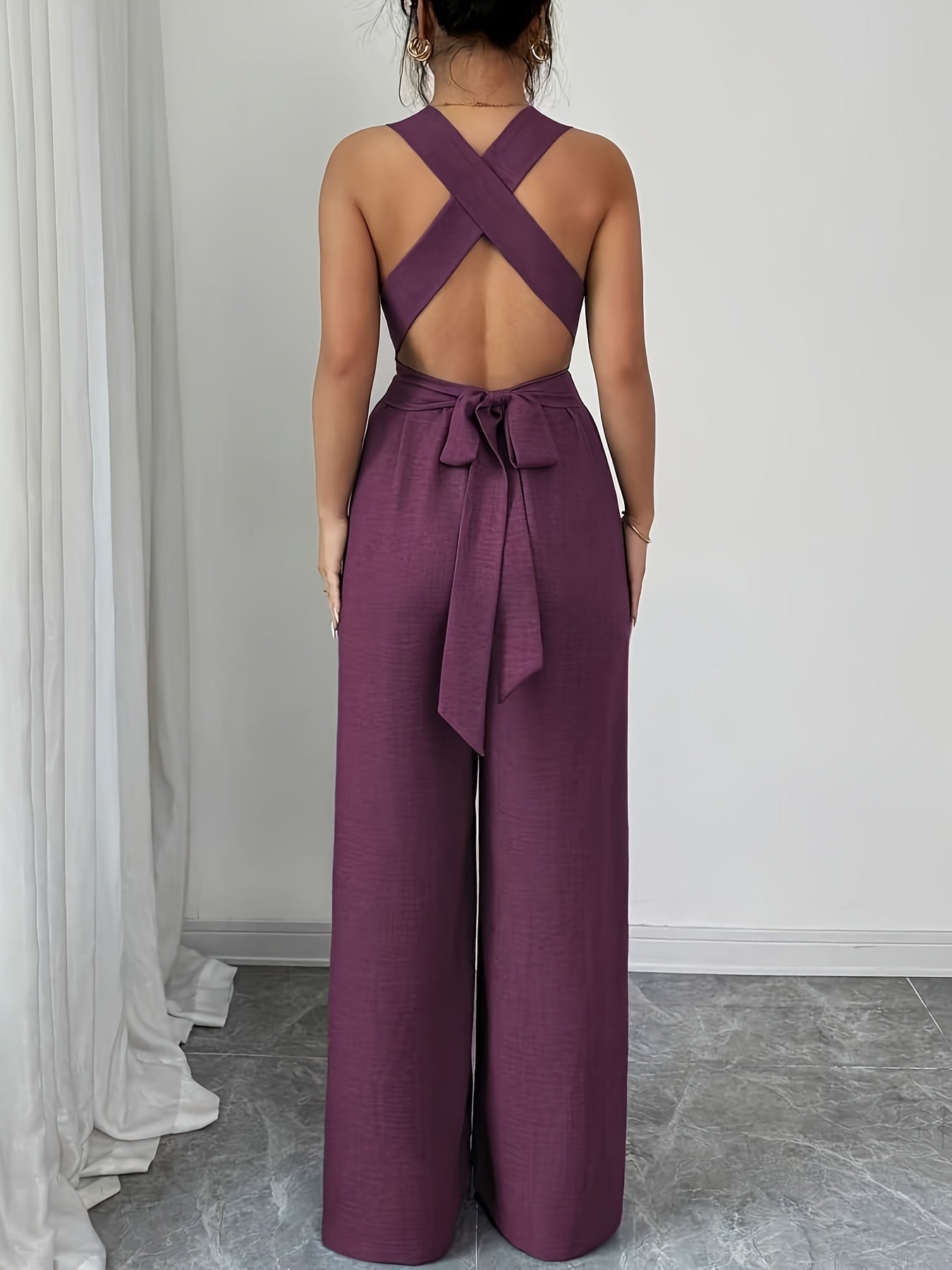 Emily | Eleganter Jumpsuit aus Leinen und Baumwolle
