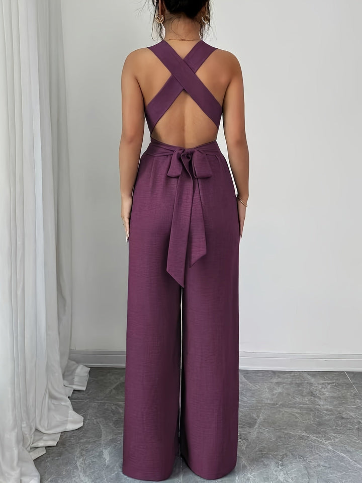 Emily | Eleganter Jumpsuit aus Leinen und Baumwolle