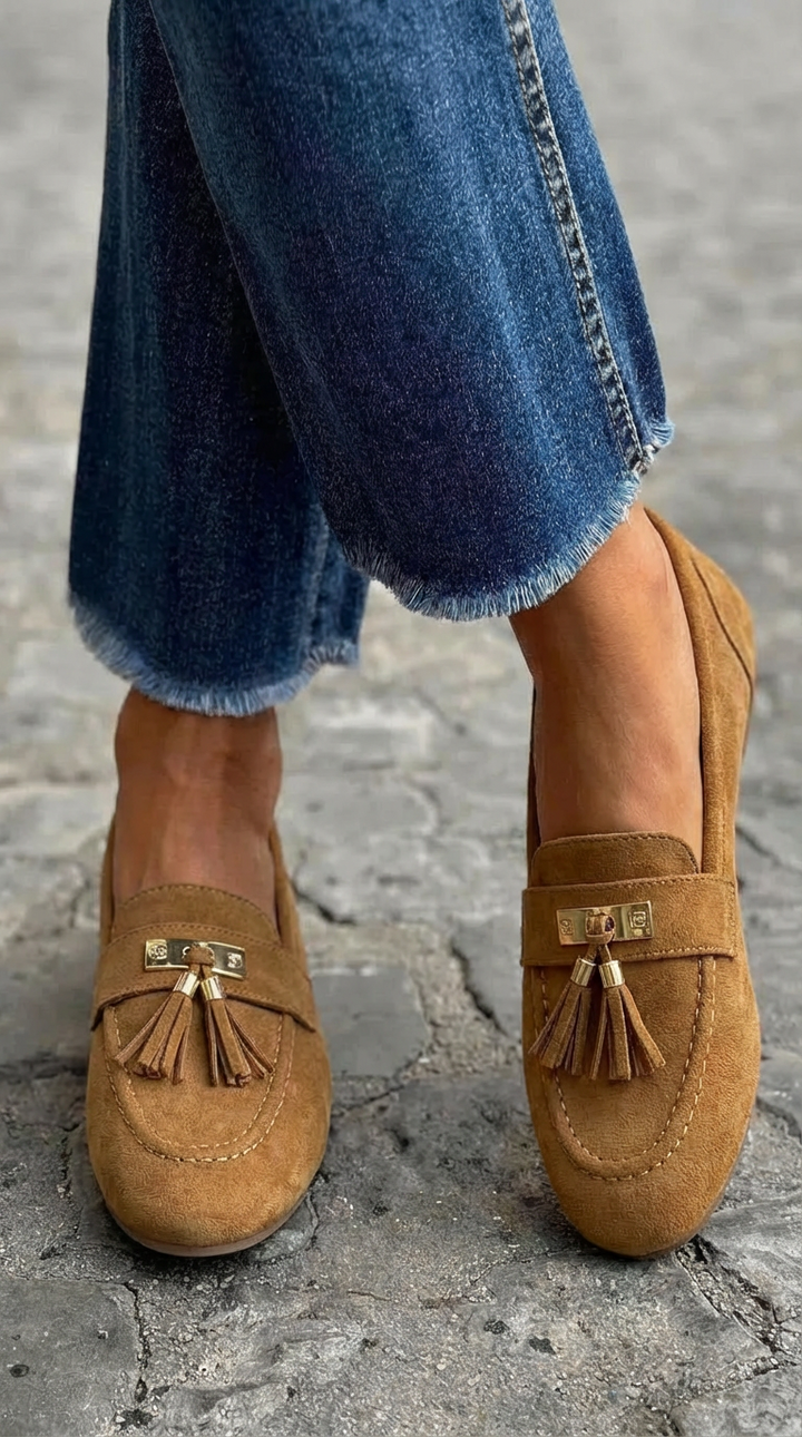 Racheli™ | Klassische Loafer aus Wildleder mit Quasten