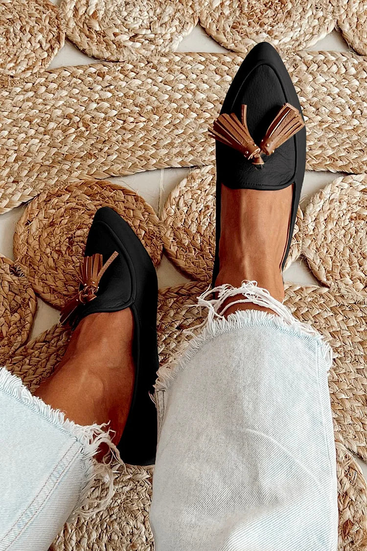 Idit™ | Chic Loafer mit Quaste und spitzer Spitze