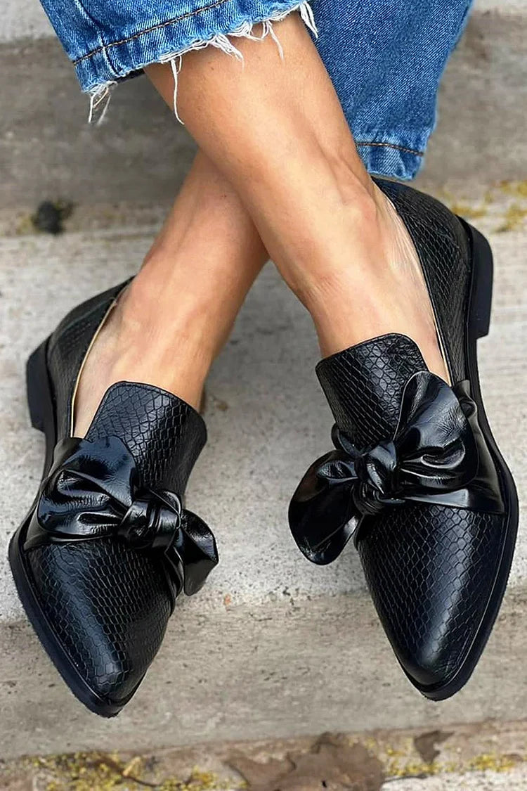 Amit™ | Luxe Loafers mit Schleifenakzent