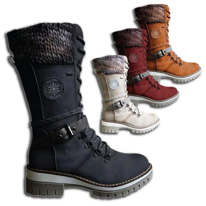 FrostLuxe™ – Wasserdichte Schnürstiefel in mittlerer Höhe