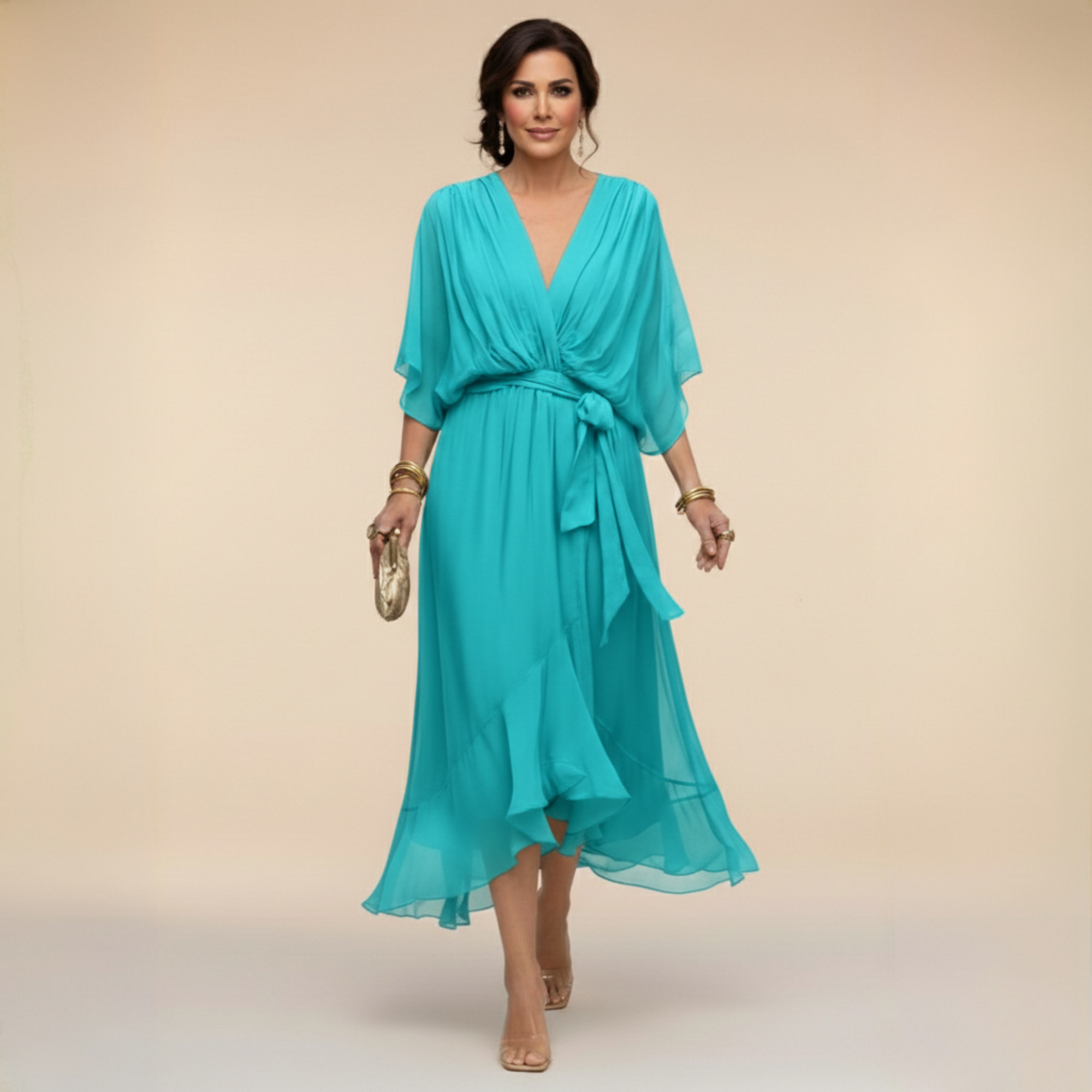 Monica | Kleid mit V-Ausschnitt