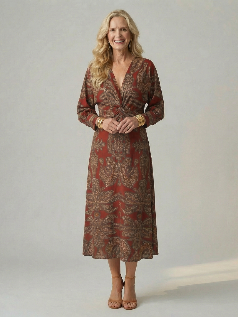 Lune | Midi-Kleid im Wickelstil