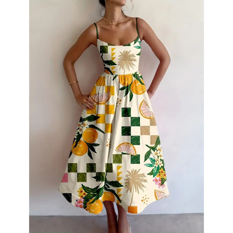 Liorabelle | Citrus Palm Midikleid