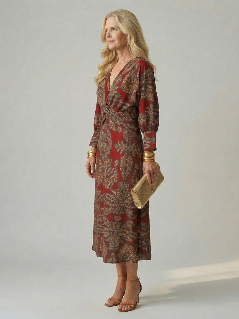 Lune | Midi-Kleid im Wickelstil