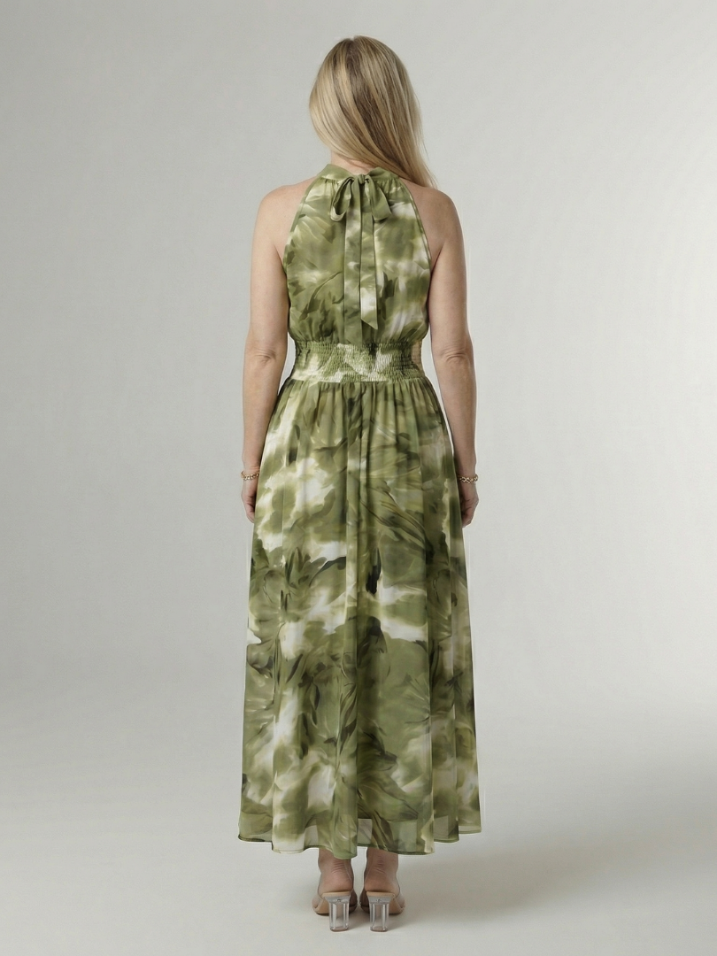 Sylin | Gerafftes Midikleid mit Halfter