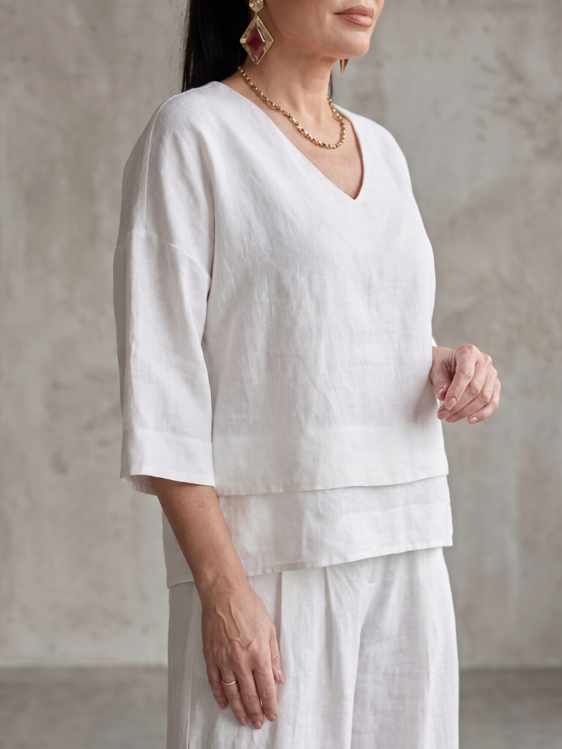 River | Set aus mehrlagigem Oberteil und Hose mit weitem Bein