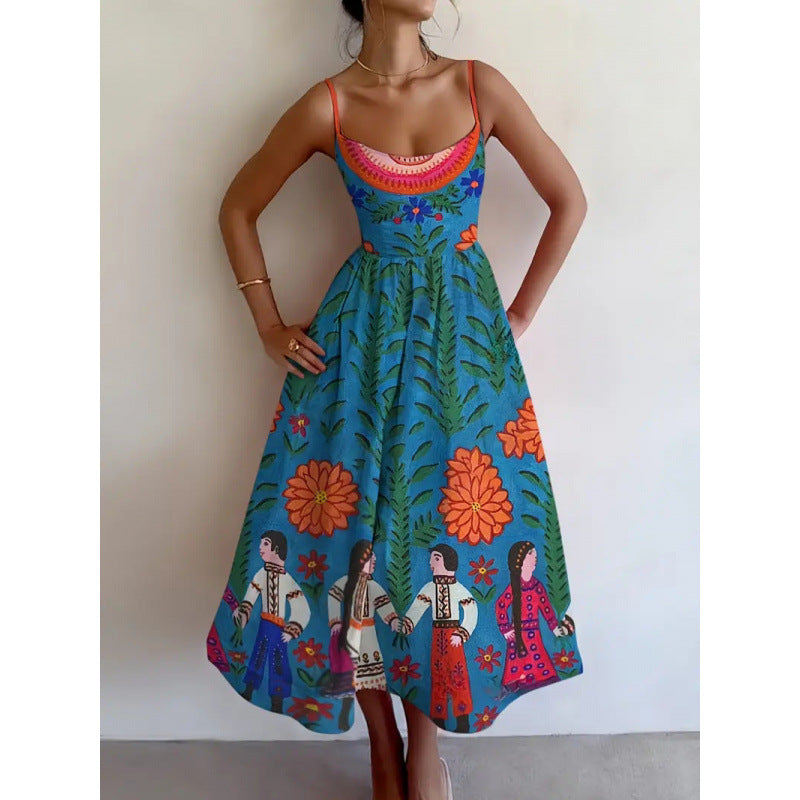 Velorina | Folk Garden Midikleid
