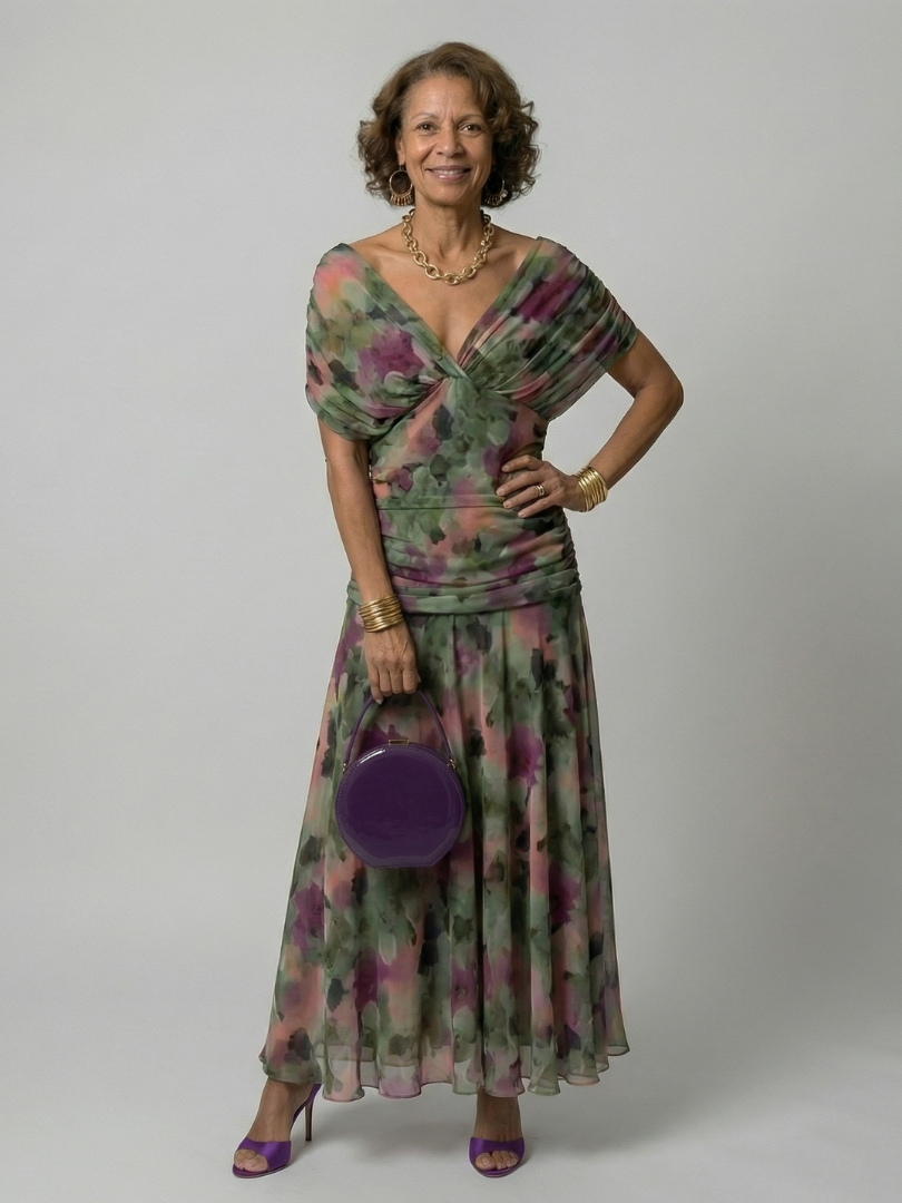 Calen | Off-Shoulder-Midi-Kleider mit fließendem Schnitt