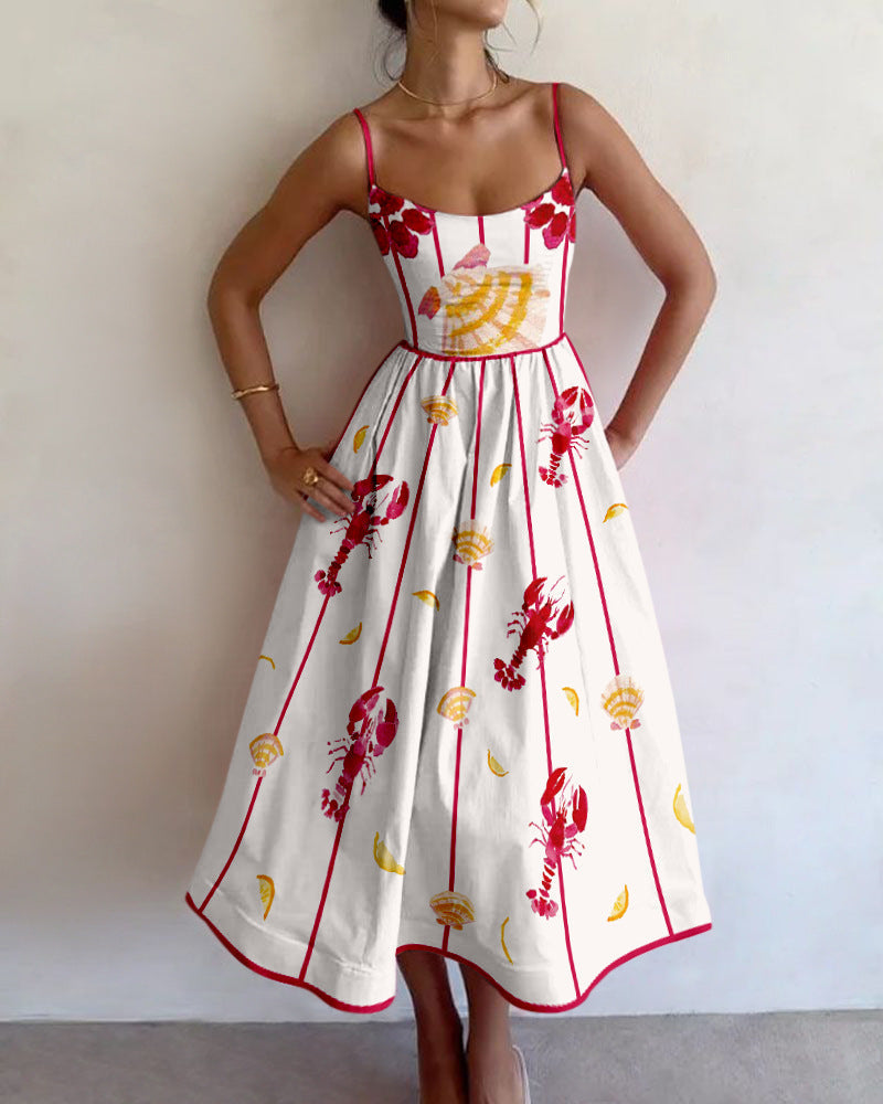 Brielle | Seaside Charm Midi-Kleid