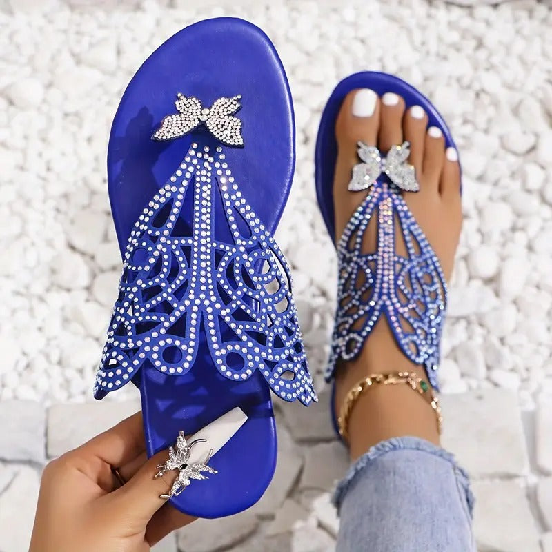 Rosalia - Elegante Ledersandalen mit Schmetterlingsverzierung