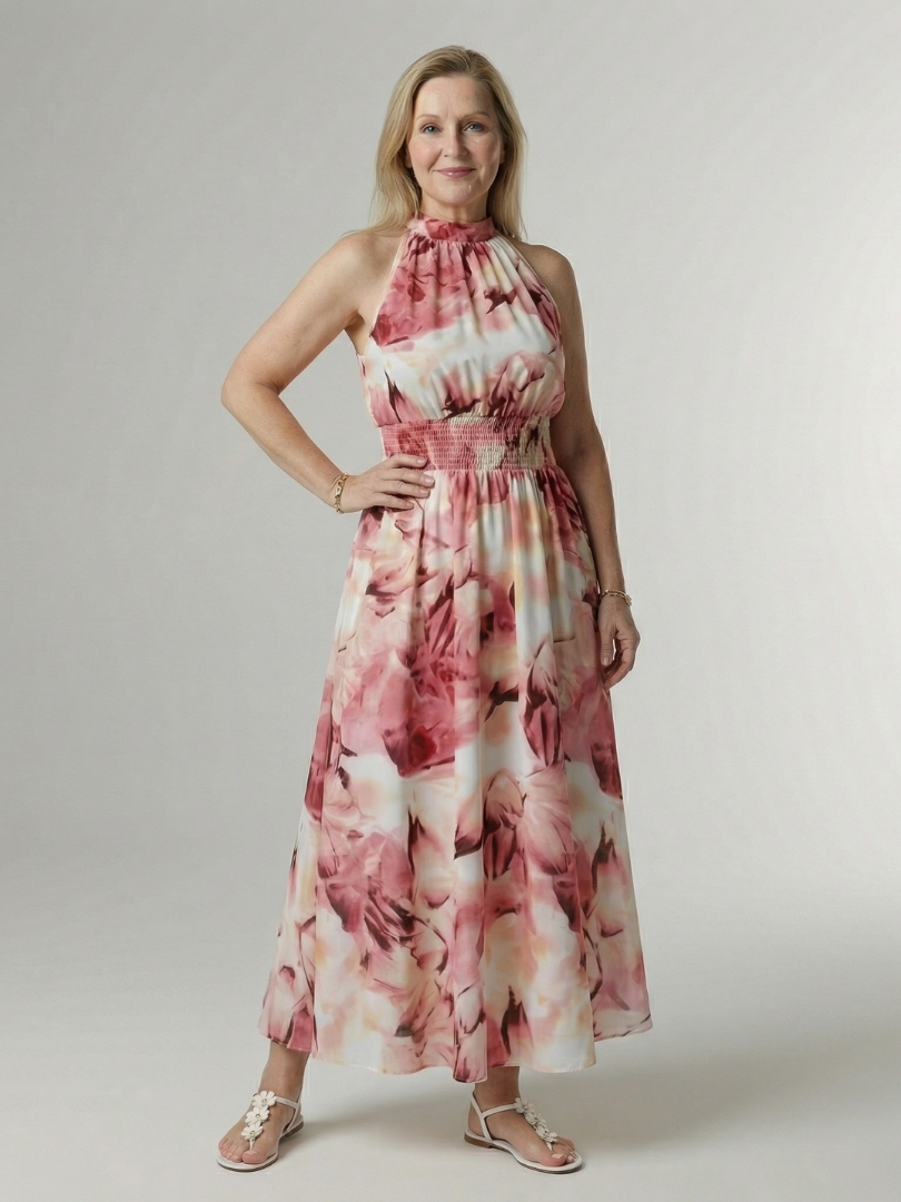 Sylin | Gerafftes Midikleid mit Halfter