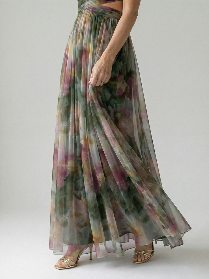 Isel | Weiches Wickel-Maxikleid