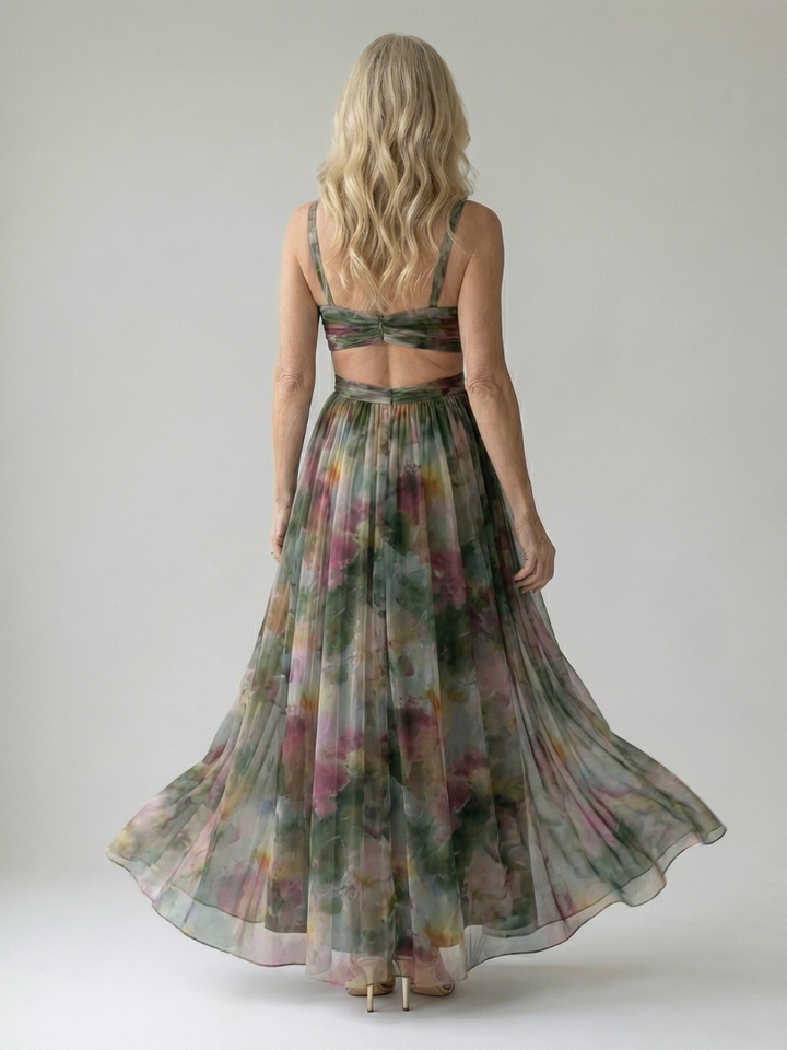 Isel | Weiches Wickel-Maxikleid