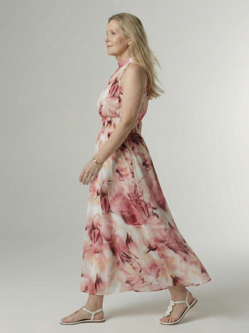 Sylin | Gerafftes Midikleid mit Halfter