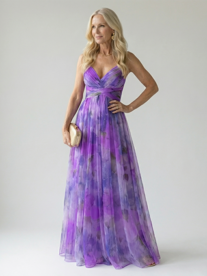 Isel | Weiches Wickel-Maxikleid