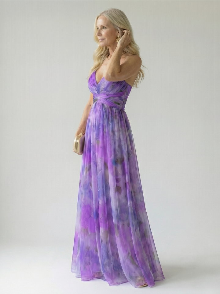 Isel | Weiches Wickel-Maxikleid