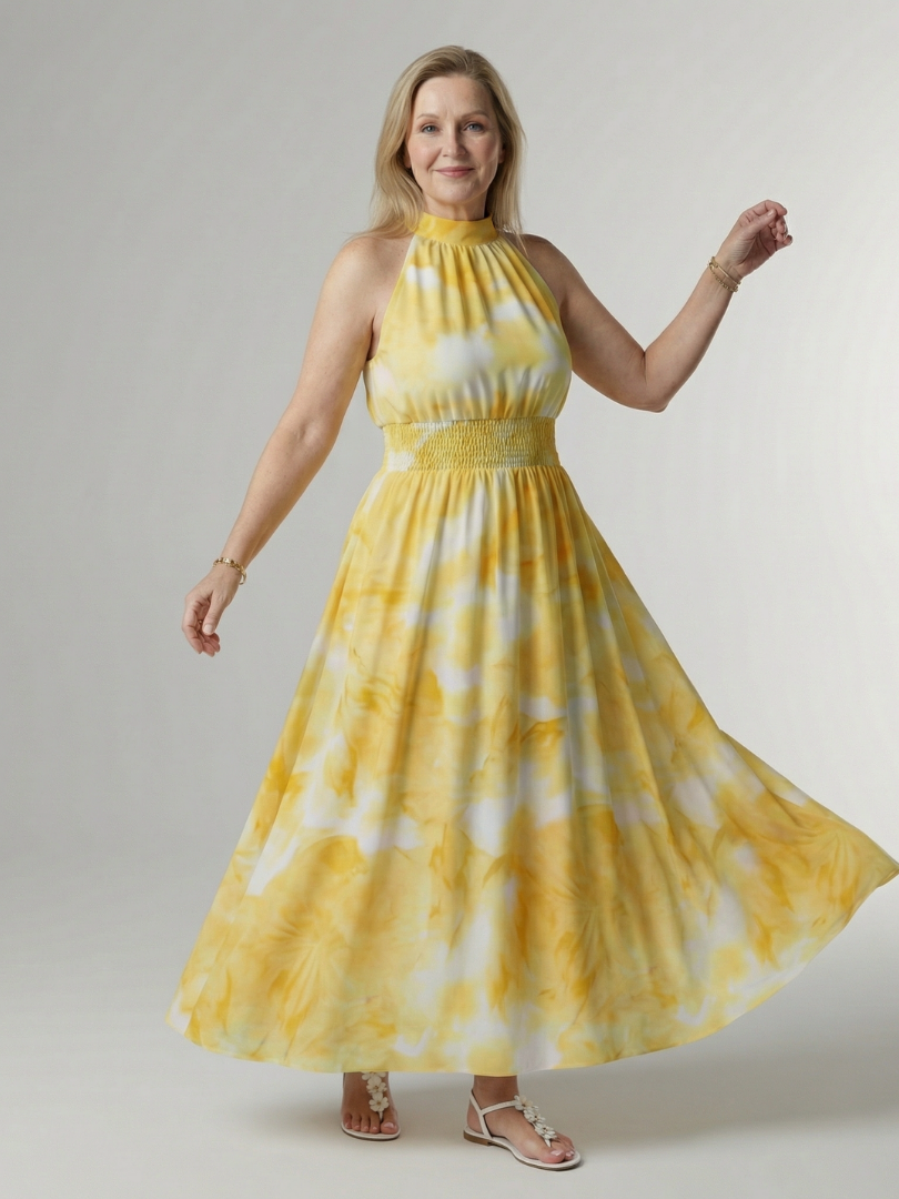 Sylin | Gerafftes Midikleid mit Halfter