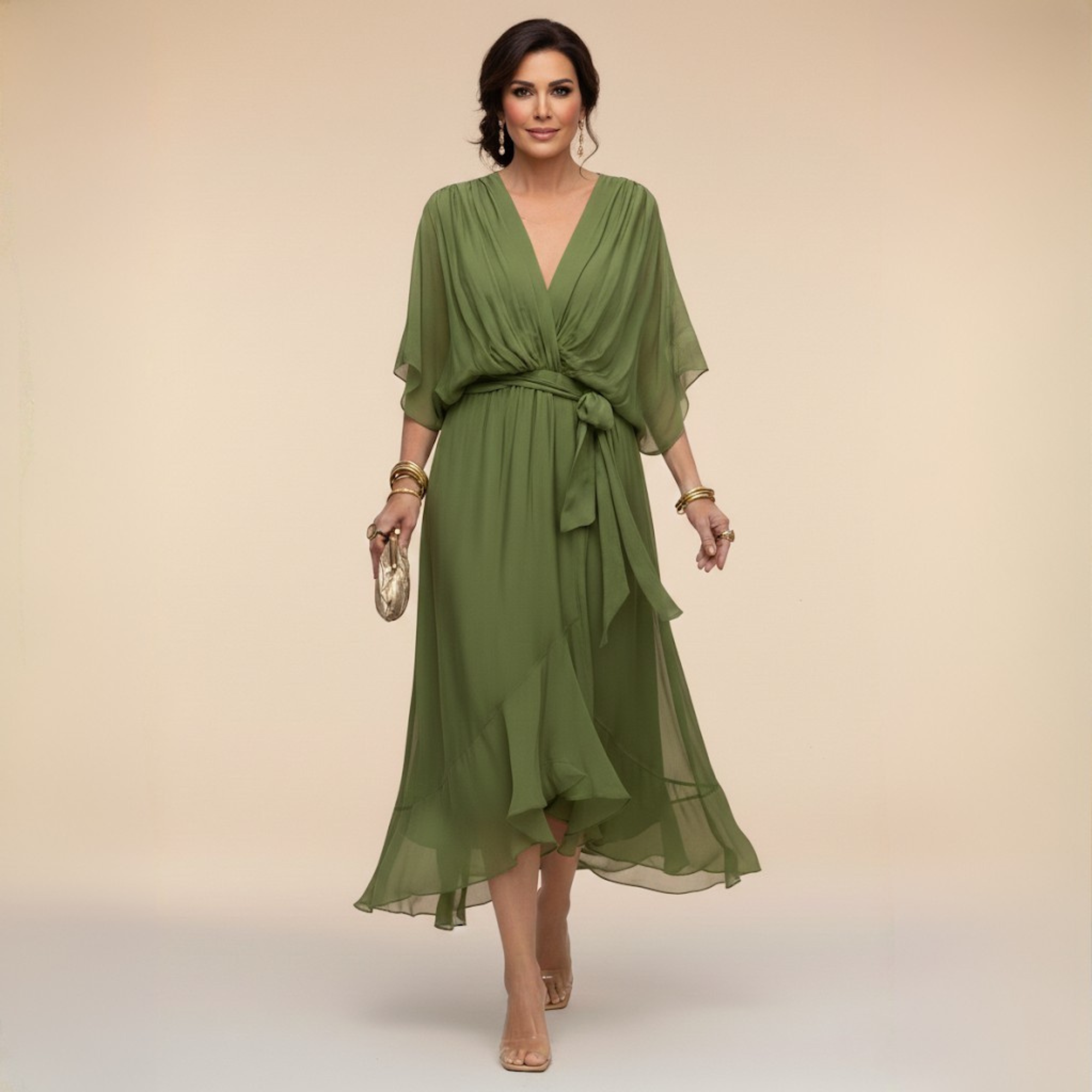 Monica | Kleid mit V-Ausschnitt