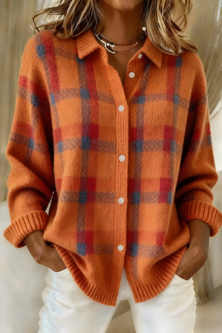 Tesa™ | Kariert Gestrickter Cardigan – Retro &amp; Bequem