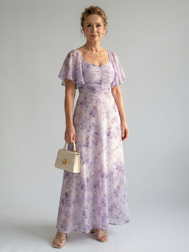 Vaelis | Midikleid mit Flatterärmeln