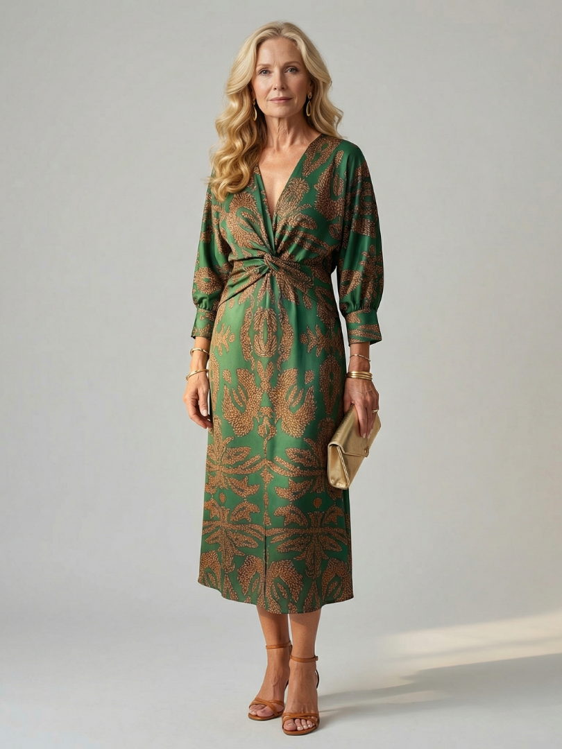 Lune | Midi-Kleid im Wickelstil