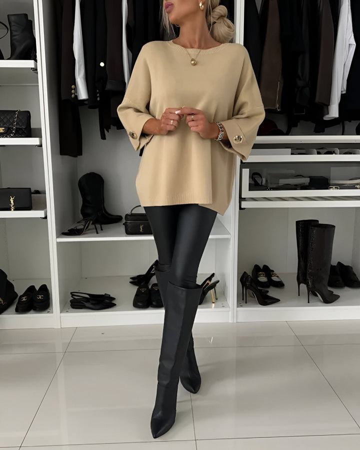 Lucía™ | Weicher Pullover mit Knopfdetails