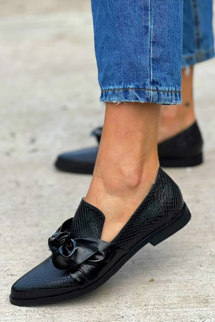Amit™ | Luxe Loafers mit Schleifenakzent