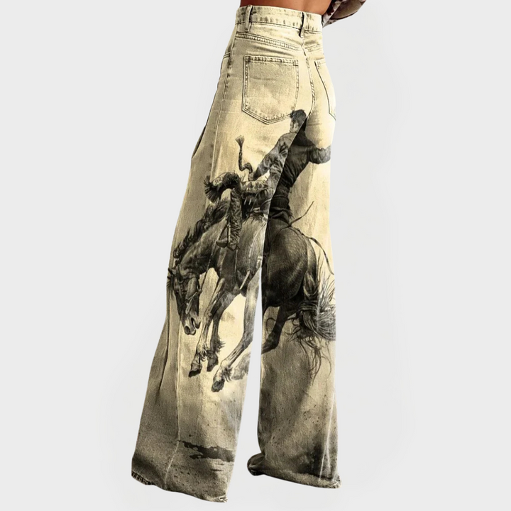 Bequeme Jeans mit weitem Bein und entspanntem Sitz