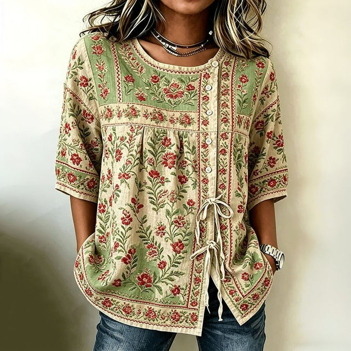 Patricia | Bluse mit Vintage-Blumenmuster