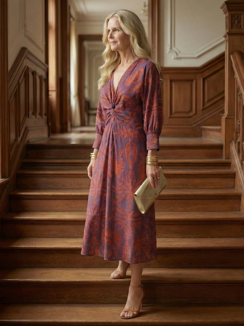 Lune | Midi-Kleid im Wickelstil