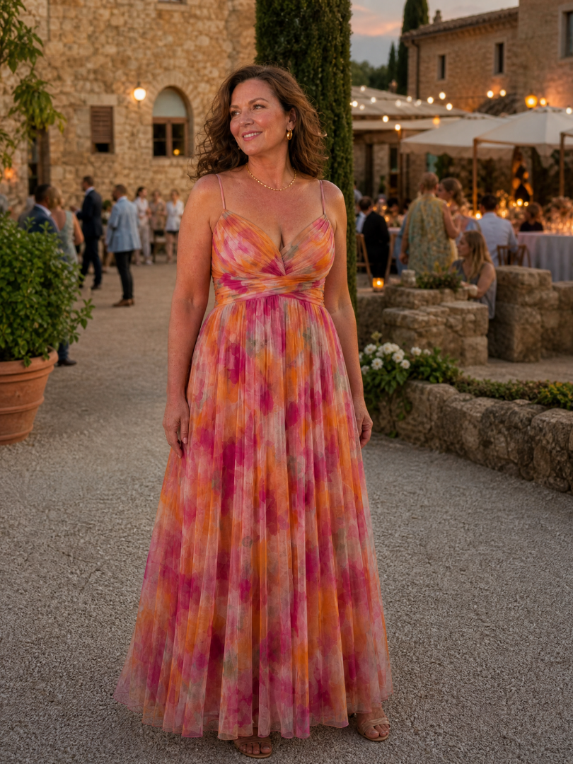 Isel | Weiches Wickel-Maxikleid