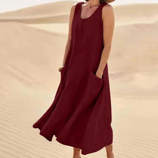 Liesel | Ärmelloses Kleid mit Taschen