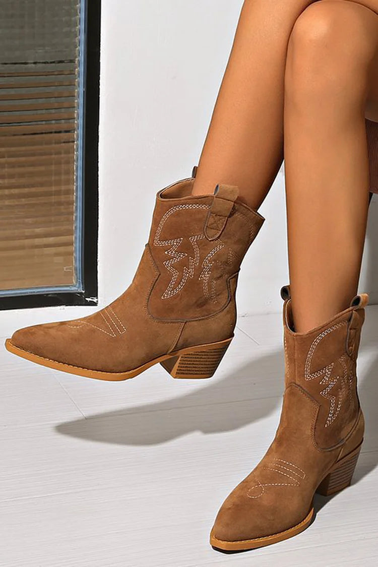 Dalit™ | Western Chic Wildlederstiefel
