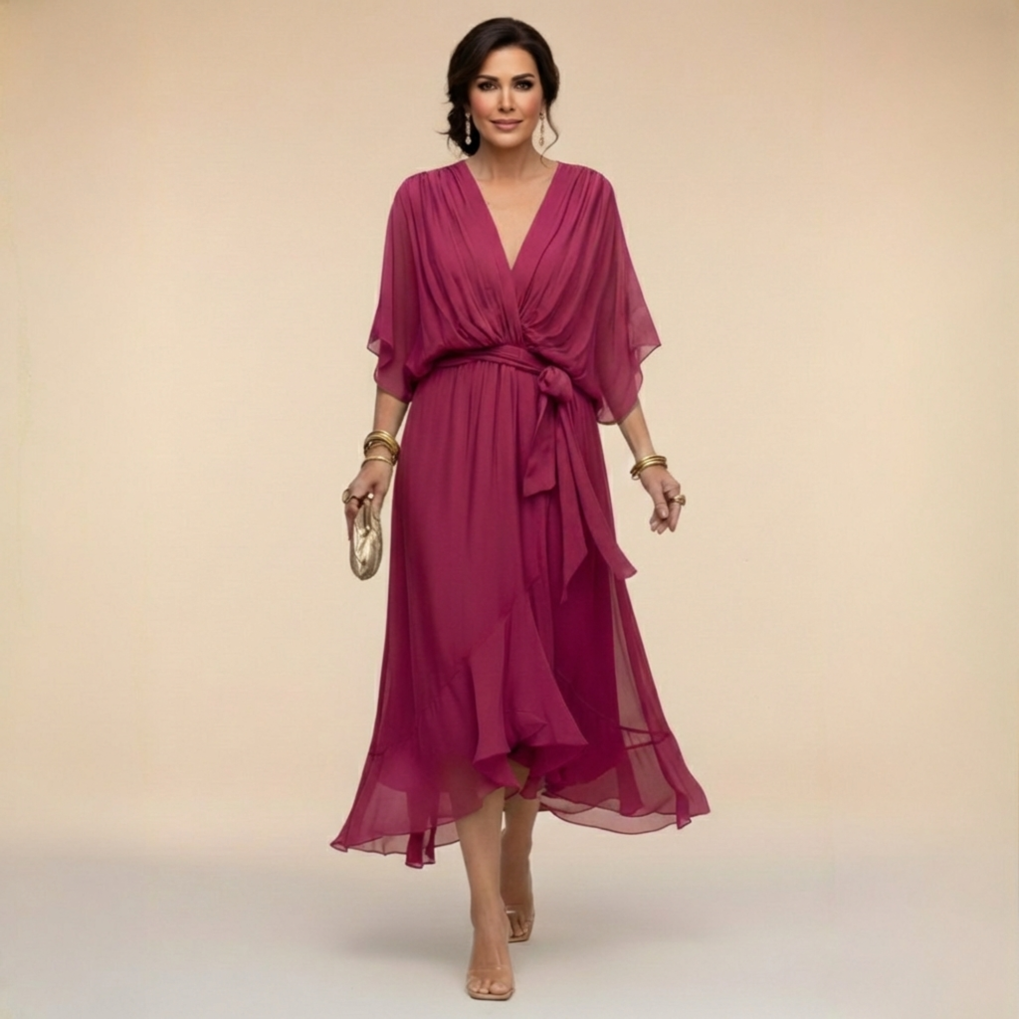 Monica | Kleid mit V-Ausschnitt