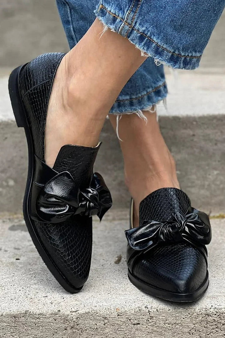 Amit™ | Luxe Loafers mit Schleifenakzent