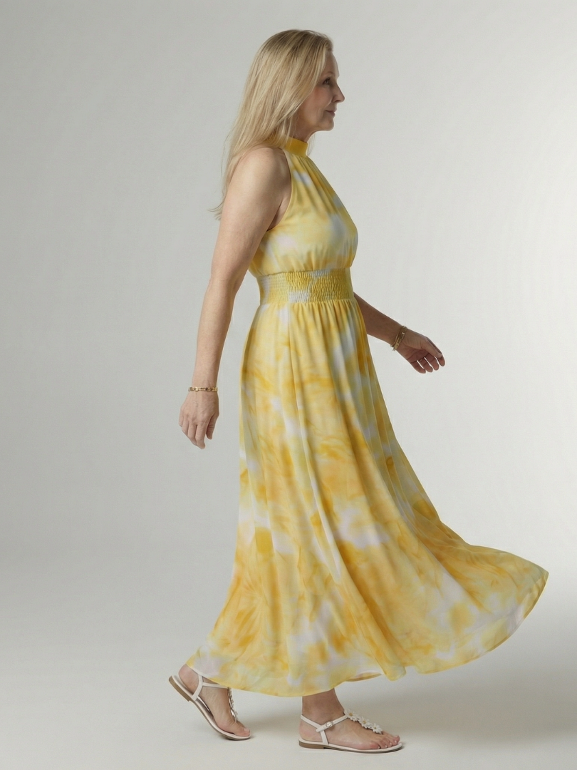 Sylin | Gerafftes Midikleid mit Halfter