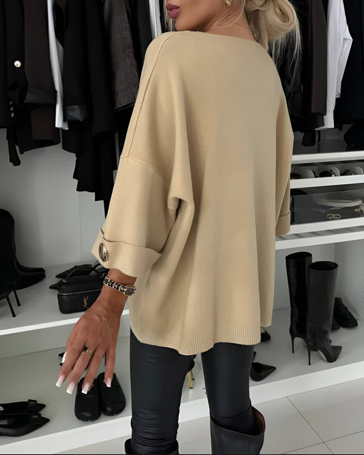 Lucía™ | Weicher Pullover mit Knopfdetails